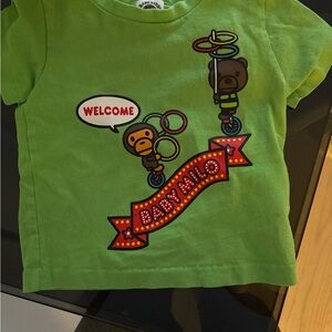Bape Green Baby Milo Kids Shirt